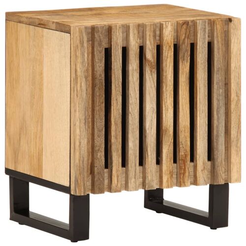 vidaXL Table de chevet 40x33x46 cm bois de manguier massif brut
