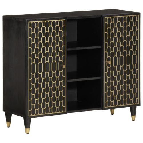 Vidaxl Armoire Latérale 90x33x75 Cm Bois Massif De Manguier
