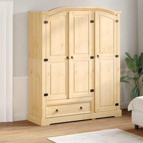 Vidaxl Garde-Robe Corona 151,5x52x186 Cm Bois De Pin Massif