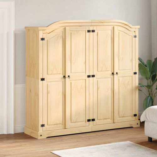 Vidaxl Garde-Robe Corona 194x52x186 Cm Bois De Pin Massif