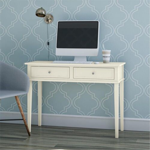 Bureau avec 1 tiroir en mélaminé blanc