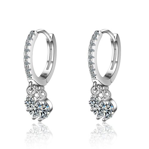 Xiyanike ¿ Boucles D'oreilles Pour Femme, Couleur Argent, Cubique, Zircone, Étoile, Flocon De Neige, Fleur, Poisson, Pompon, Accessoires, Cadeau De Fiançailles