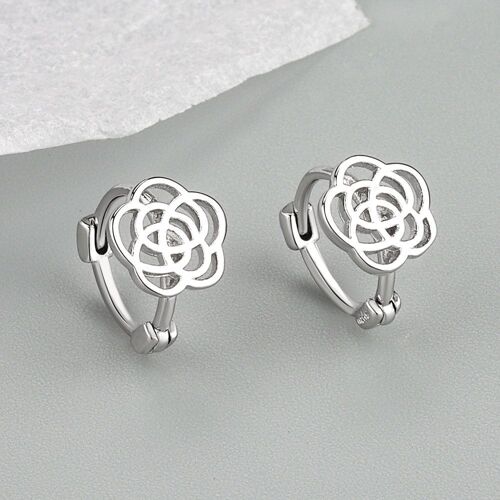 Xiyanike ¿ Boucles D'oreilles Ajourées En Forme De Fleur Rose Pour Femmes, Sexy, Nouvelle Mode Coréenne, Tendance, Bijoux, Cadeau De Fête