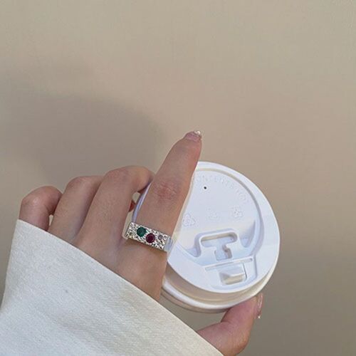 Xiyanike ¿ Bague Lisse En Zircon Pour Femmes, Couleur Argent, Étoile, Coeur, Amour, Micro-Incrusté, Mode, Style Doux, Bijoux De Fête Exquis