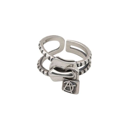 Xiyanike-Bague Ouverte À Fermeture Éclair Double Couche Pour Femme, Bijoux Coréens, Design Unique, Cadeau De Mode, Document Argenté, Nouveauté