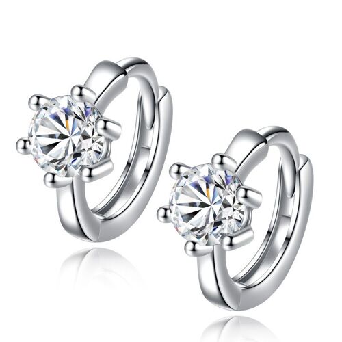 Xiyanike Boucles D'oreilles Couleur Argent, Six Mâchoires Huit Flèches Pour Femmes Cadeau Mode Bijoux En Argent Sterling Brinco Ves6195