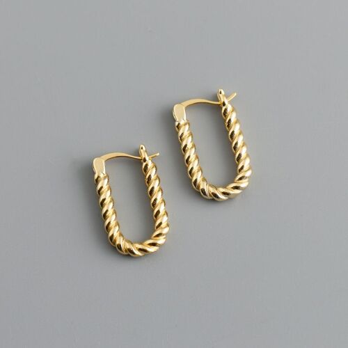 Xiyanike ¿ Boucles D'oreilles En Forme De Cerceau Pour Femmes, Couleur Argent, Géométrique, Mode Rétro, Bijoux Créatifs Faits À La Main, Cadeau De Fête, Vente En Gros