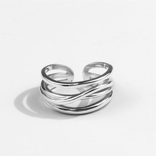 Xiyanike ¿ Bague Creuse Irrégulière Pour Femme, Couleur Argent, Divers Motifs Géométriques, Simple, Personnalité, Bijoux De Fête