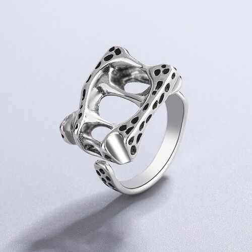 Xiyanike ¿ Bague Ajustable De Couleur Argent, Vintage, Visage Souriant, Pour Femmes, Punk Hip Hop, Bijoux De Mode, Meilleur Cadeau