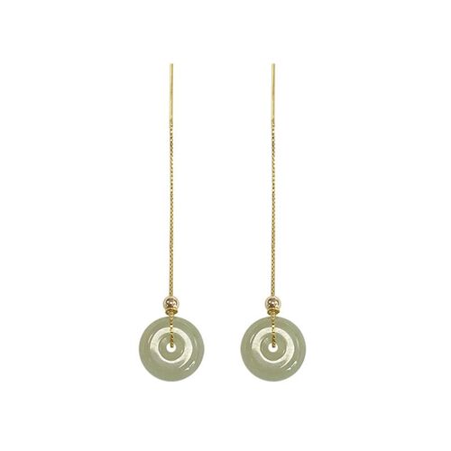 Xiyanike-Boucles D'oreilles Pendantes Personnalisées Avec Document En Argent Hetian, Bijoux De Travail De Mariage Romantiques Français, Tempérament Rétro Diversifié