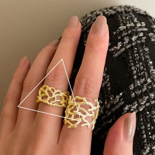 Xiyanike Anneau Creux Tressé Pour Femme, Couleur Argent, Nouvelle Collection, Mode Rétro, Design Unique, Fait À La Main, Cadeau