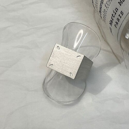 Xiyanike-Bague Carrée Large En Argent Pour Femme, Design De Niche, Punk, Hip-Hop, Cadeau Fait Main, Nouvelle Mode Coréenne, Vente En Gros, 2021