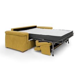 Canapé Convertible Matelas H18 240 Cm Jaune