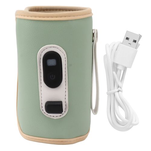 Chauffe-Biberon à Lait Pour BéBé, Affichage NuméRique Usb, 5 Vitesses, Portable, Garde-Chaleur Pour Lait Maternel, Eau Verte