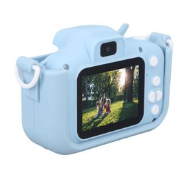 Appareil photo pour enfants mignon double objectif mise au point automatique photographie enregistrement vidéo jeu musique appareil photo numérique jouet bleu
