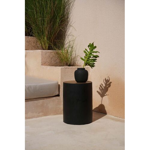 Tabouret en bois naturel noir