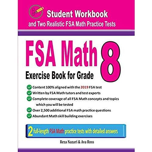 Fsa Math Exercise Book For Grade 8: Student Workbook And Two Realistic Fsa Math Tests