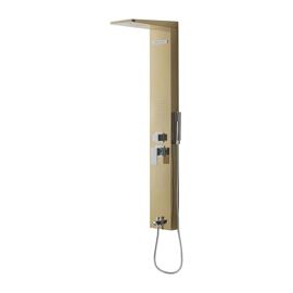 PANNEAU DE DOUCHE OR AVEC HYDROMASSAGE ET DESIGN MODERNE MURAL H 150CM