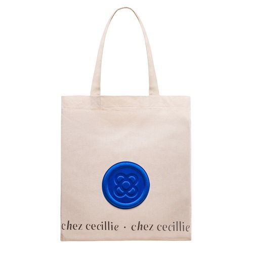 Shopping Tote bag, Coton sac fourre-tout, Bleu électrique, Panot design, Sacs De Courses avec mousqueton pour clés - Made in Barcelona