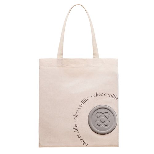 Shopping Tote bag, Coton sac fourre-tout, Gris, Panot design, Sacs De Courses avec mousqueton pour clés - Made in Barcelona