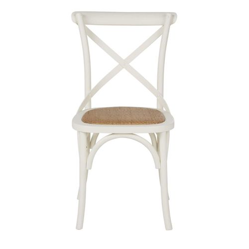 Chaise Bistrot En Rotin Et Bois De Bouleau Écru