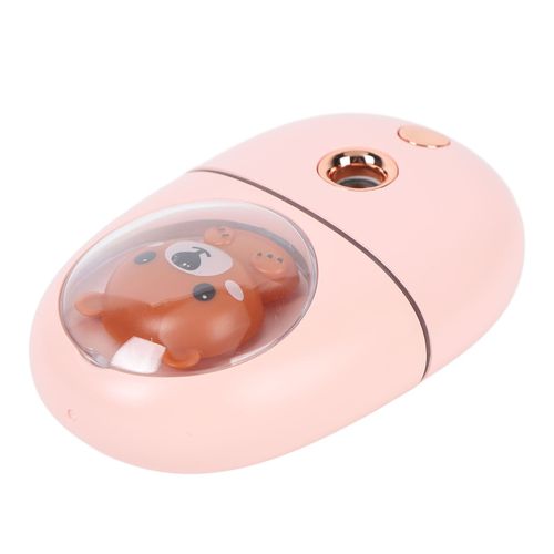 Pulvérisateur de brume faciale en forme d'animal mignon, Mini humidificateur rechargeable par USB pour les yeux et le visage, pour voyager, 35ml, 500mah, rose