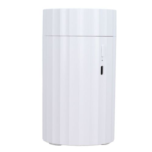 Humidificateur de diffuseur de flamme 100 ml alimenté par USB 7 couleurs lumière LED diffuseur d'huile essentielle d'arôme d'air de flamme multifonction pour voiture maison blanc