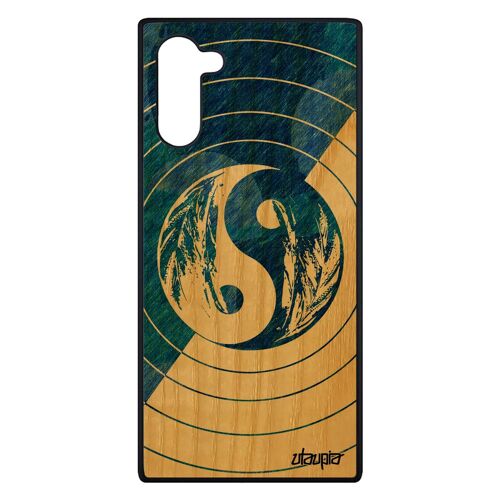 Coque En Bois Note 10 Silicone Yin Et Yang Ying Homme 4g Pastel Housse Cercle Art Garçon Case Equilibre Unique Tpu De Samsung Galaxy