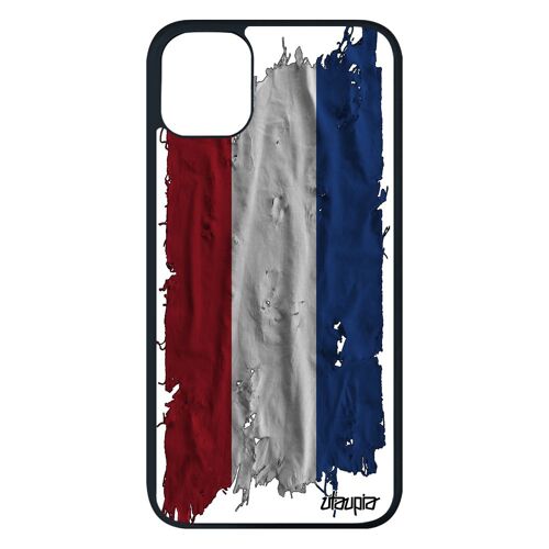 Coque Iphone 11 Pro Max Silicone Drapeau Pays Bas Hollande Hollandais Tissu Euro Coupe D'europe Jeux Olympiques Foot Football