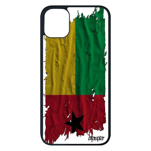 Coque silicone iPhone 11 pro max drapeau guinee bissau guineen CAN coupe du monde Coupe d'afrique 4G jo portable noir basket