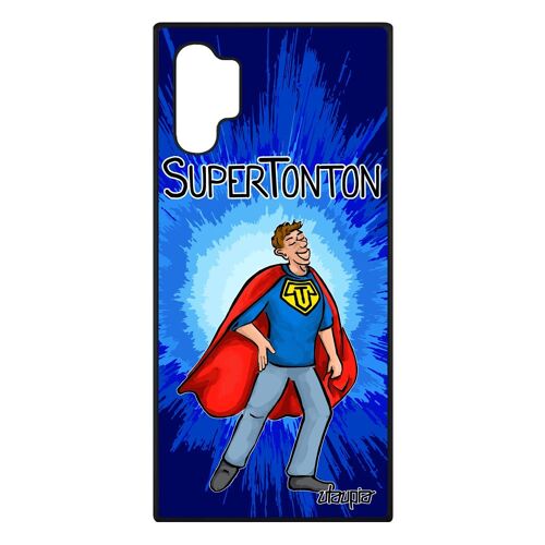 Coque En Silicone Samsung Note 10+ Plus Super Tonton Humour Drole Cover Oncle Comics Bande Dessinée Naissance Garcon Etui Galaxy
