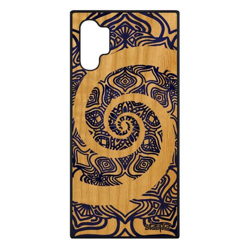 Coque Silicone Mandala Indien Galaxy Note 10+ Plus Bois Antichoc Effet 3d Housse 4g Sm-N975f/Ds Fantaisie Tibetain Fleur Zen Samsung