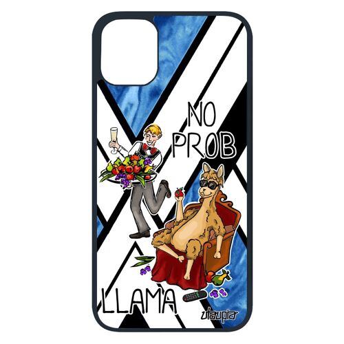 Coque Iphone 11 Pro Silicone No Prob Lama Texte Humoristique Humour Portable Animal Case Cartoon Rigide Drole Bd Probllama De