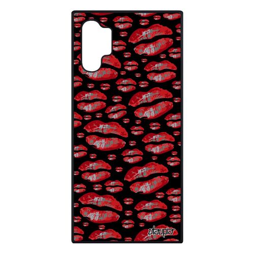 Coque Silicone Levres Galaxy Note 10+ Plus Smack Bouche Noir Etui Rouge Cigarette Telephone Femme Fantaisie Colore De Samsung