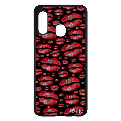 Coque levres antichoc Samsung A20e en silicone levres smartphone smack cigarette rouge etui bumper femme souple colore bouche galaxy
