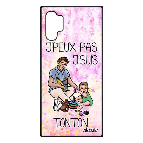 Coque Humour J'peux Pas J'suis Tonton Pour Samsung Galaxy Note 10+ Plus Silicone Je Drole Violet Oncle Design Enfant Dessin Housse