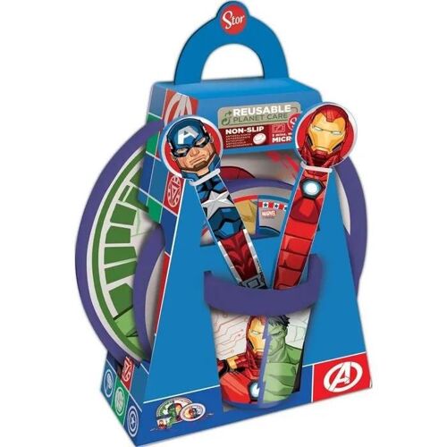 Service De Table - Tataway - Marvel Avengers - 5 Pièces - Plastique Recyclable - Super-Héros