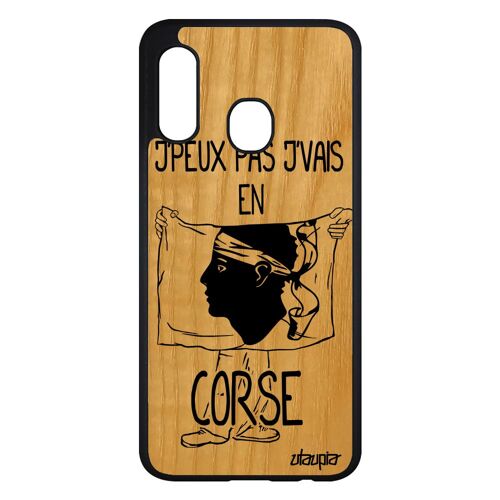 Coque A20e Bois Silicone J'peux Pas J'vais En Corse Pas Cher Drapeau Humour Foot Souple 4g Housse Portable Football Samsung Galaxy