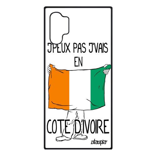 Coque Samsung Note 10+ Plus Silicone J'peux Pas J'vais En Cote D'ivoire Football Coupe Du Monde Case Cover Jo Humour Foot Can Galaxy