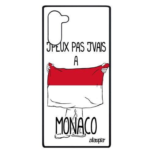 Coque Samsung Galaxy Note 10 Silicone J'peux Pas J'vais A Monaco Foot Football Telephone Humour Motif Caoutchouc Portable 4g Basket