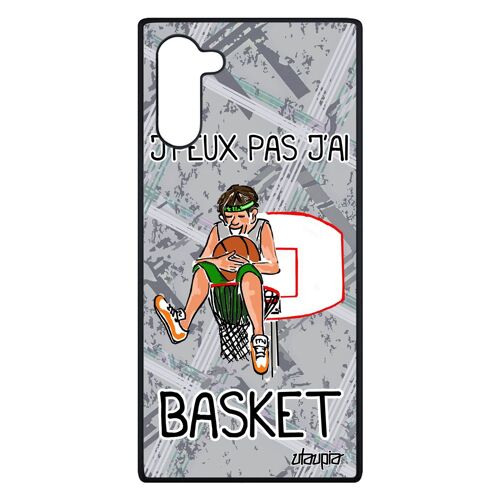 Coque Silicone Samsung Galaxy Note 10 Jpeux Pas J'ai Basket Humour Drole Motif Panier 4g Homme Caoutchouc Bande Dessinée Telephone