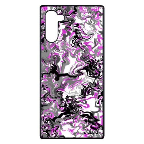 Coque Silicone Marbre Samsung Galaxy Note 10 Fantaisie Design De Protection Peinture Rose 4g Unique Coloré Motif Texture Etui Forme