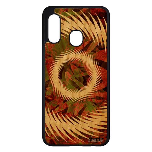 Coque Vrai Bois Telephone Samsung Galaxy A20e Silicone Mandala Case 4g Coloré Housse Design Marron Decoratif Effet Cadeau Sm-A202f
