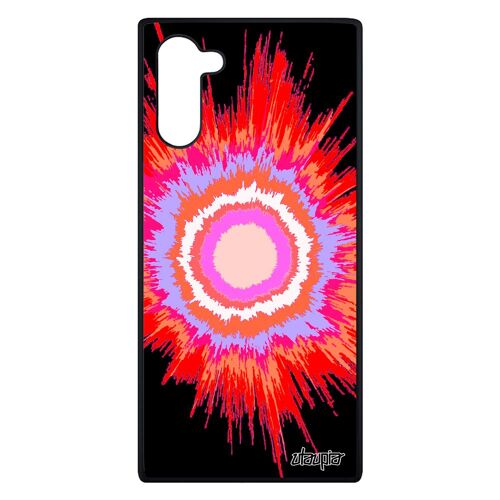 Coque pour Galaxy Note 10 silicone explosion etui jolie galaxie design fond univers motif portable bumper rouge smartphone Samsung