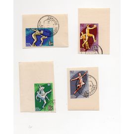 Russie- Série De 4 Timbres Non Dentelés Oblitérés- Jeux- Sports- Année 1963