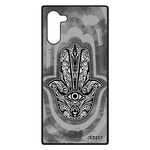 Coque Samsung Note 10 en silicone main de fatma case la hamsa porte bonheur noir de protection cadeau Aid al-kabîr symbole 4G galaxy