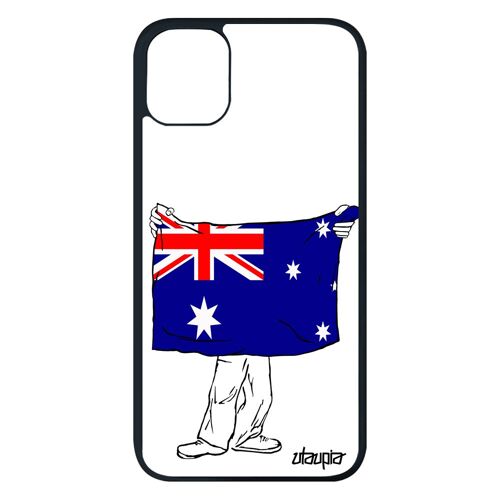 Coque Iphone 11 Pro Max Silicone Drapeau Australie Australien Smartphone Case Original Jeux Olympiques Coupe Du Monde Jo Foot