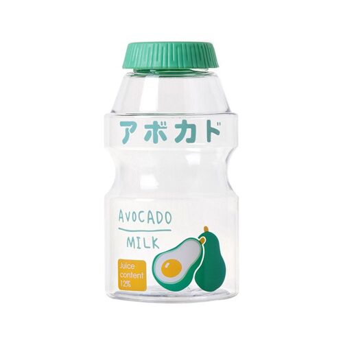 480ml En Plastique Mignon Yaourt Bouteille D'eau Visite Bouteille Fruits Kawaii Lait Carton Bouteille De Shaker Pour Enfants/Fille/Adulte