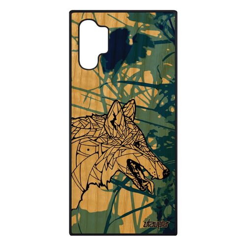Coque Samsung Note 10+ Plus Bois Silicone Loup Pas Cher Coloré Montagne Etui Bleu Chien Mechant Dessin Azteque Noir Fille De Galaxy