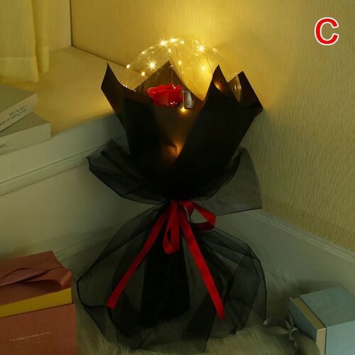 Ballons de roses à lumière LED, pour un Bouquet de fleurs Transparent, à faire soi-même